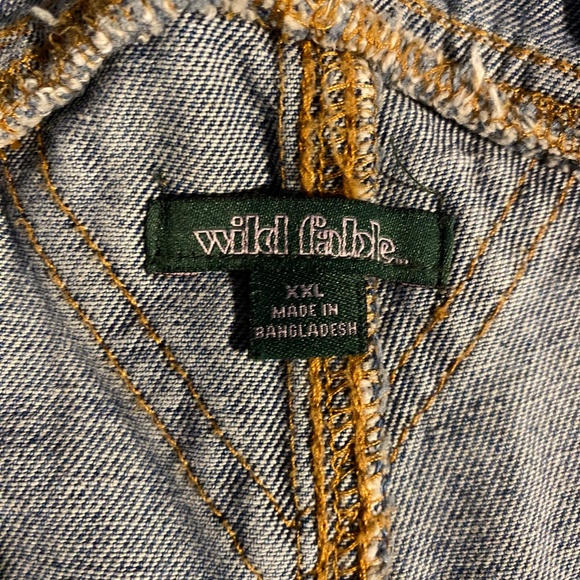 Wild Fable Denim Cut off Overalls XXL - Picture 2 of 3